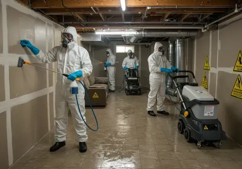 Basement Moisture Removal and Structural Drying process in Hanover County, VA